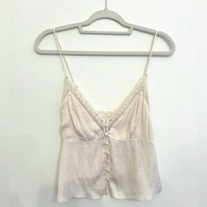 BEAUTIFUL CREAM LACE CROPPED CAMISOLE